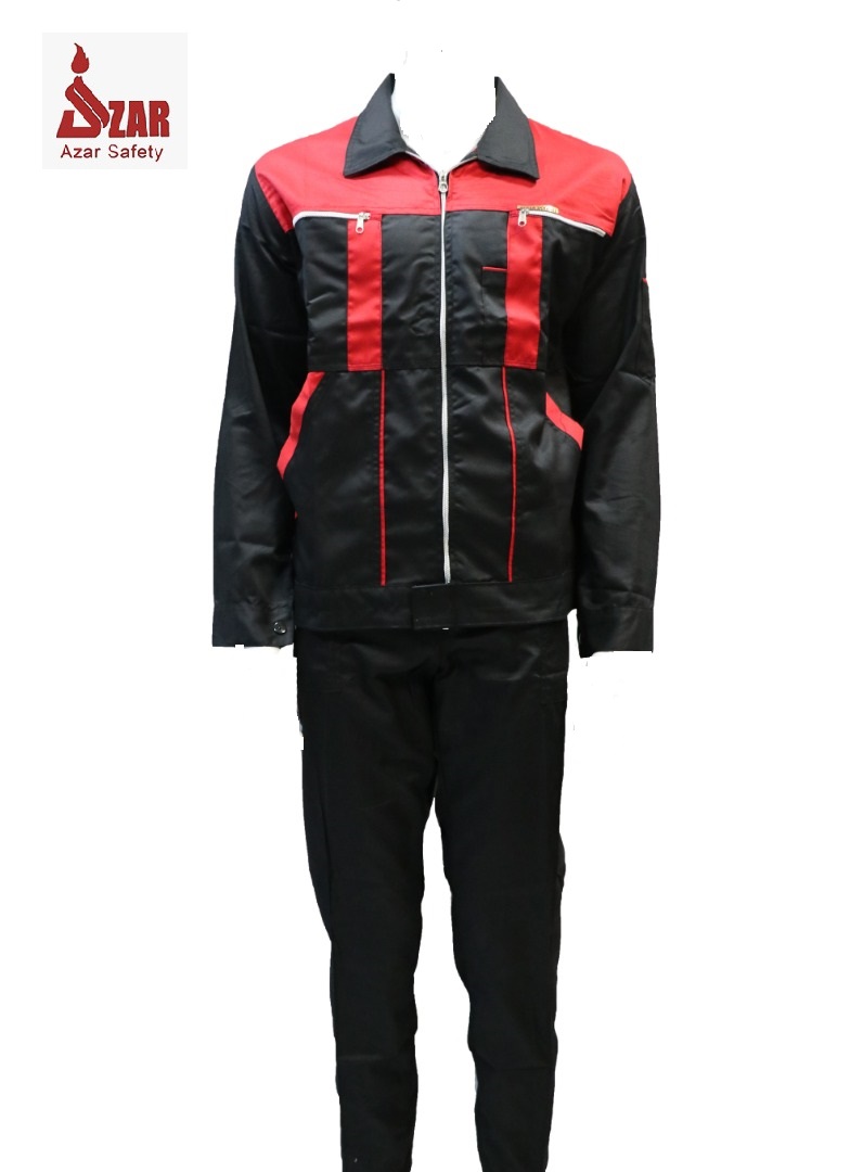 لباس کاپشن وشلوار قرمز مشکی سایز : 2XL